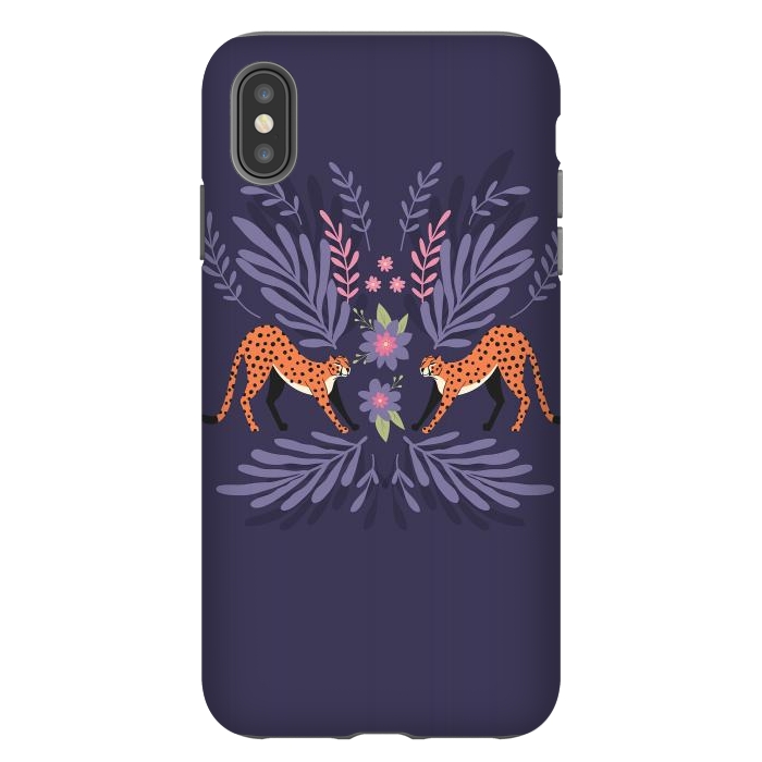 iPhone Xs Max StrongFit Cheetahs pair purple by Jelena Obradovic