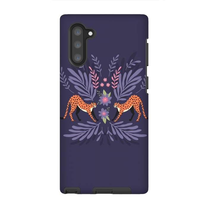 Galaxy Note 10 StrongFit Cheetahs pair purple by Jelena Obradovic