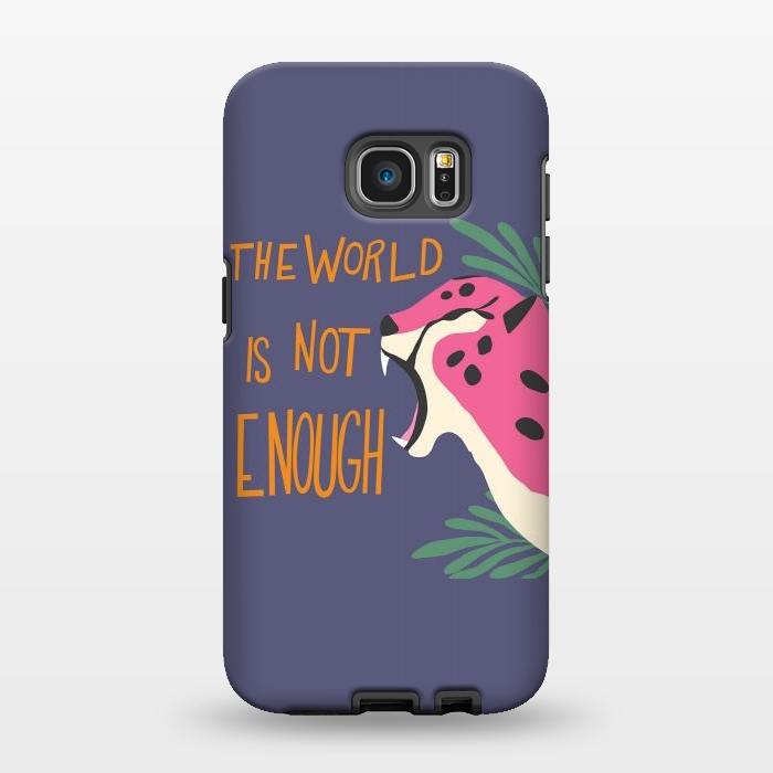 Galaxy S7 EDGE StrongFit Cheetah - the world is not enough, purple by Jelena Obradovic