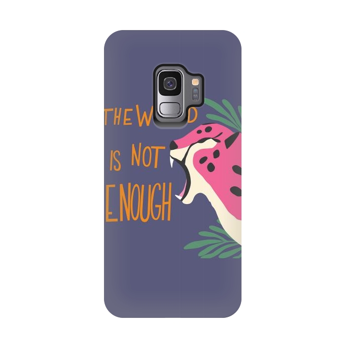 Galaxy S9 StrongFit Cheetah - the world is not enough, purple by Jelena Obradovic