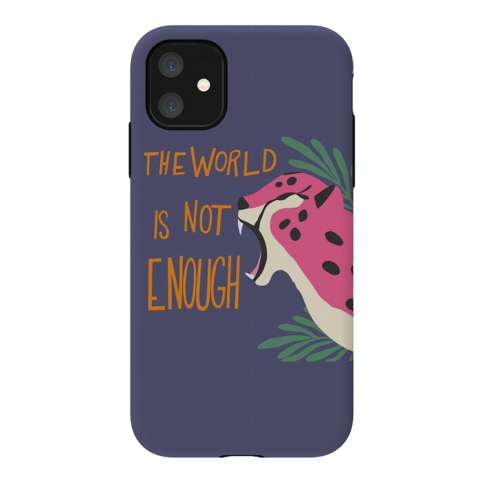 iPhone 11 StrongFit Cheetah - the world is not enough, purple by Jelena Obradovic