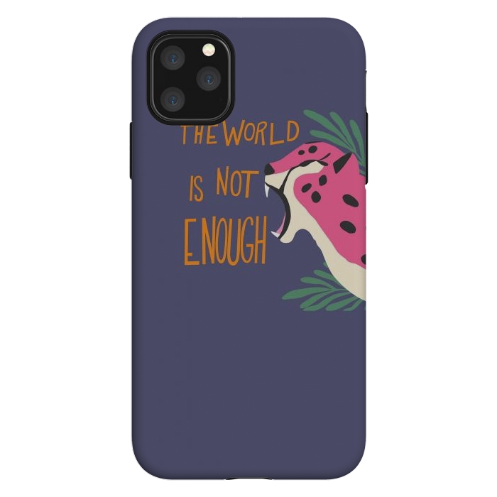 iPhone 11 Pro Max StrongFit Cheetah - the world is not enough, purple by Jelena Obradovic