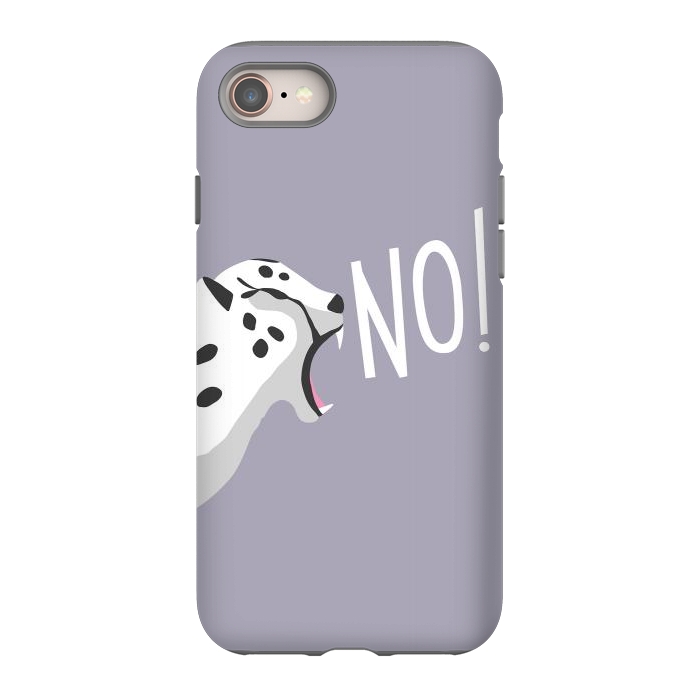iPhone 8 StrongFit Cheetah roaring NO, purple by Jelena Obradovic