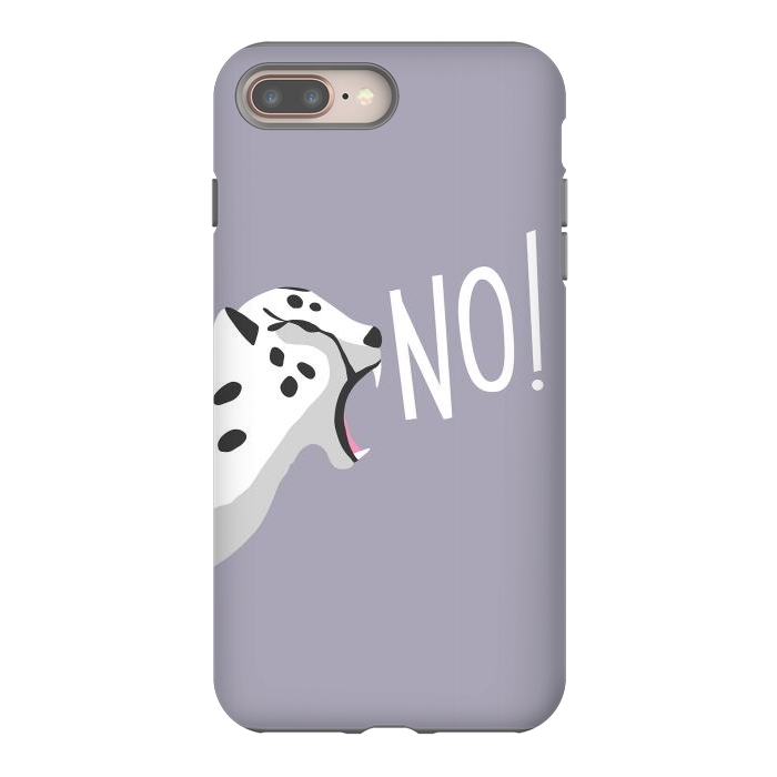 iPhone 8 plus StrongFit Cheetah roaring NO, purple by Jelena Obradovic