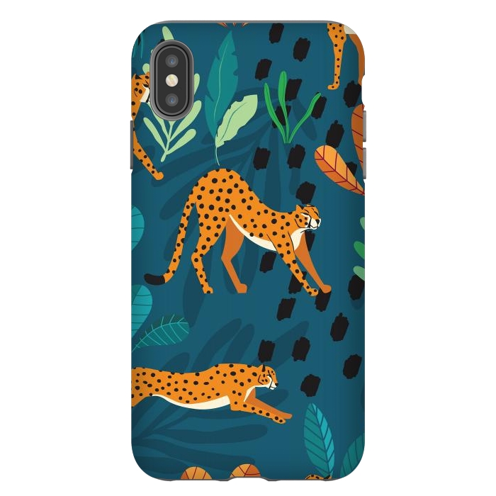 iPhone Xs Max StrongFit Cheetah pattern 01 by Jelena Obradovic