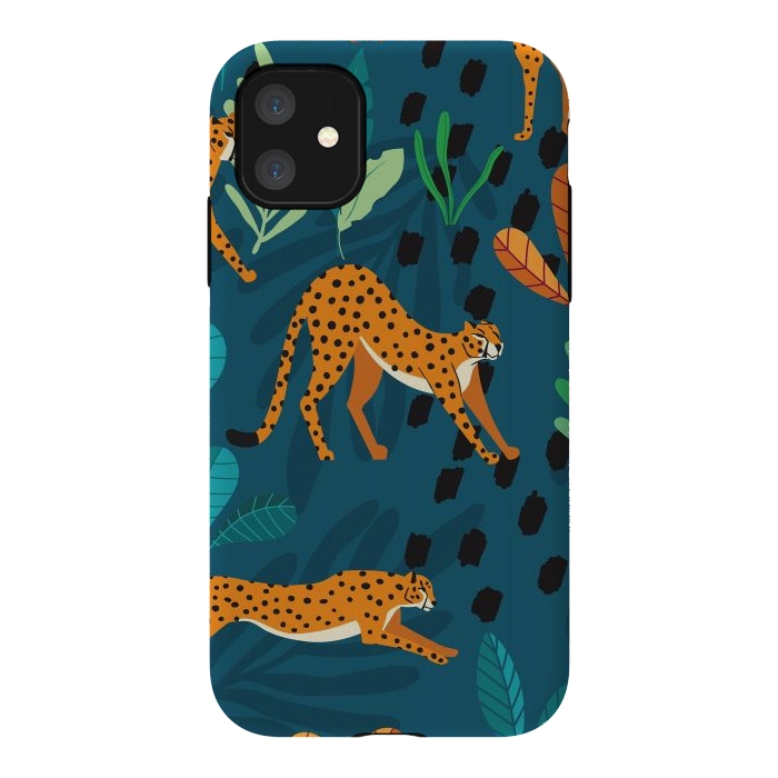 iPhone 11 StrongFit Cheetah pattern 01 by Jelena Obradovic