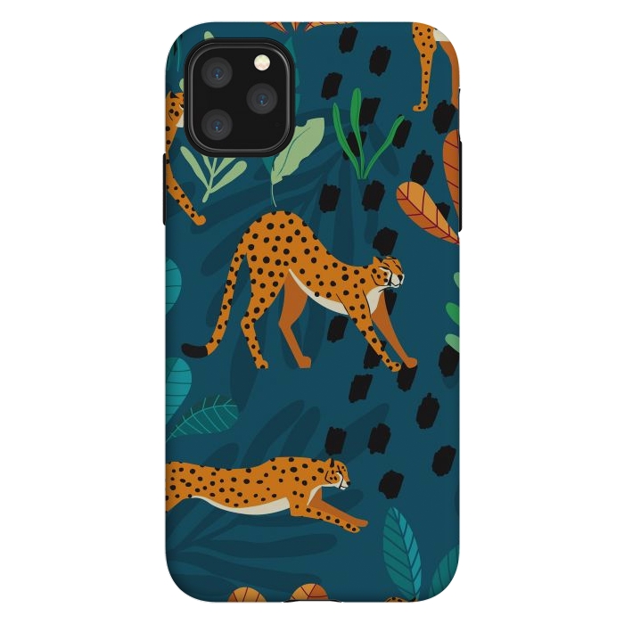 iPhone 11 Pro Max StrongFit Cheetah pattern 01 by Jelena Obradovic
