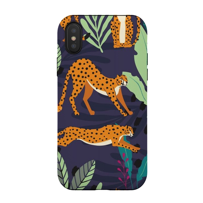 iPhone Xs / X StrongFit Cheetah pattern 02 by Jelena Obradovic