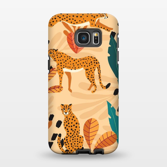 Galaxy S7 EDGE StrongFit Cheetah pattern 03 by Jelena Obradovic