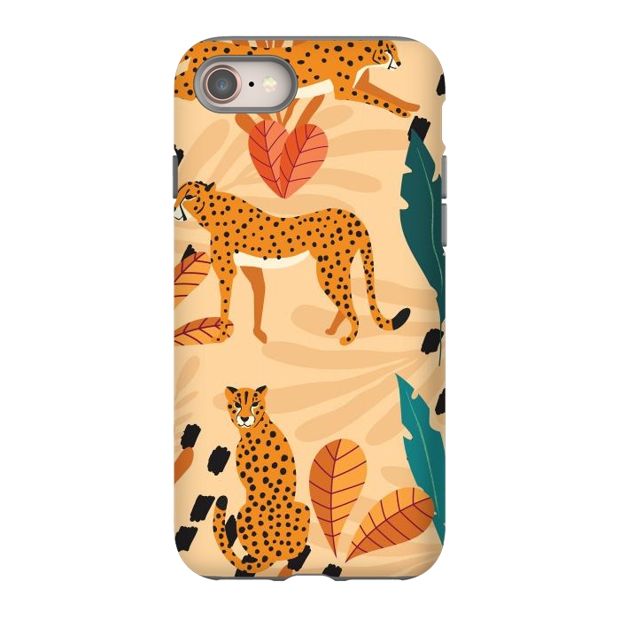 iPhone 8 StrongFit Cheetah pattern 03 by Jelena Obradovic
