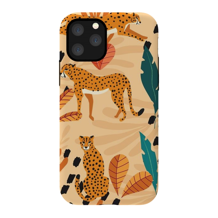 iPhone 11 Pro StrongFit Cheetah pattern 03 by Jelena Obradovic