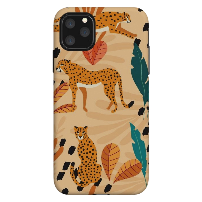 iPhone 11 Pro Max StrongFit Cheetah pattern 03 by Jelena Obradovic