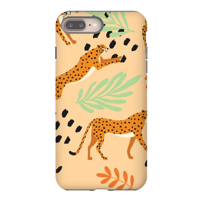 iPhone 8 plus StrongFit Cheetah pattern 07 by Jelena Obradovic