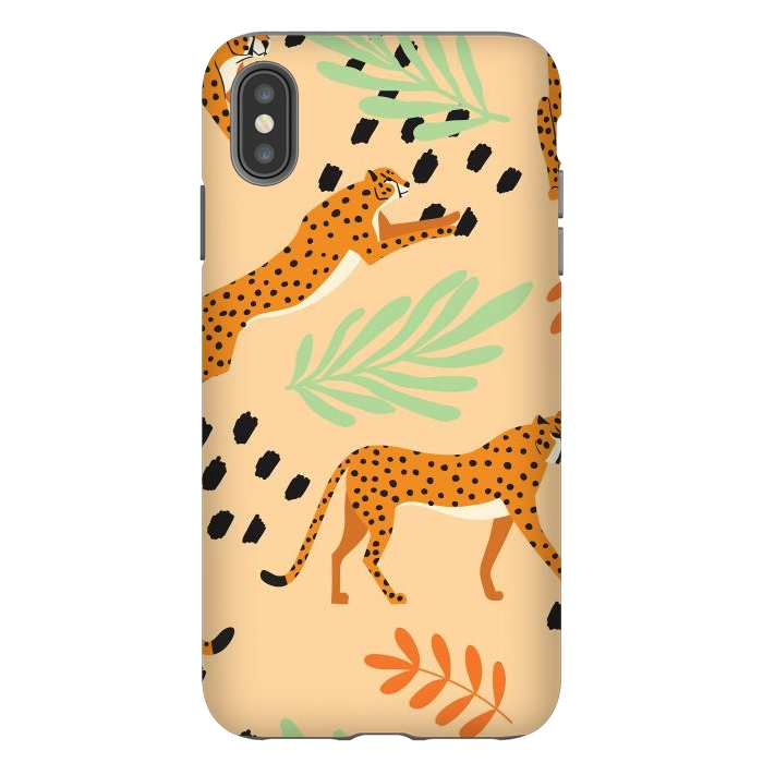 iPhone Xs Max StrongFit Cheetah pattern 07 by Jelena Obradovic