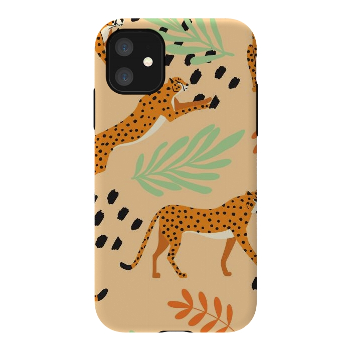iPhone 11 StrongFit Cheetah pattern 07 by Jelena Obradovic