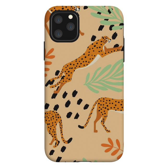 iPhone 11 Pro Max StrongFit Cheetah pattern 07 by Jelena Obradovic
