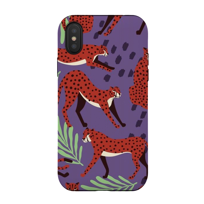 iPhone Xs / X StrongFit Cheetah pattern 10 by Jelena Obradovic