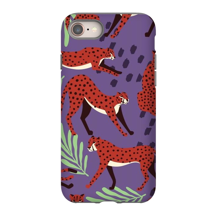 iPhone 8 StrongFit Cheetah pattern 10 by Jelena Obradovic