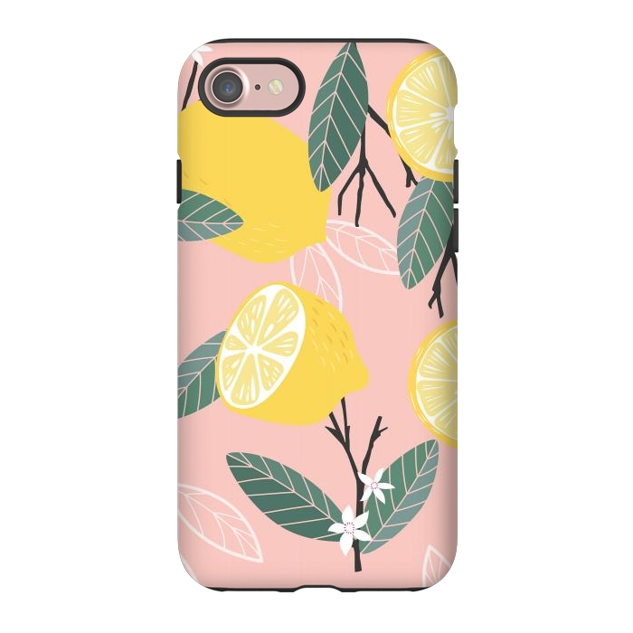 iPhone 7 StrongFit Lemon pattern 01 by Jelena Obradovic