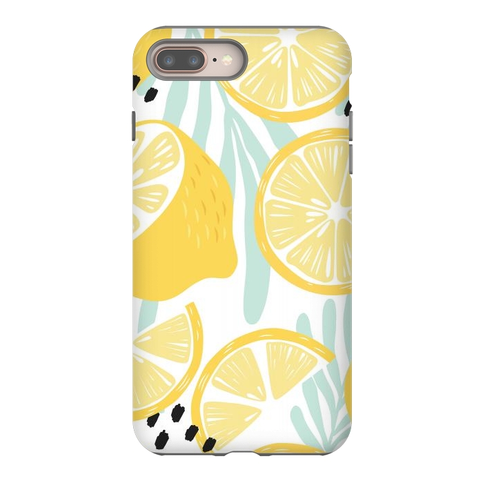 iPhone 7 plus StrongFit Lemon pattern 02 by Jelena Obradovic