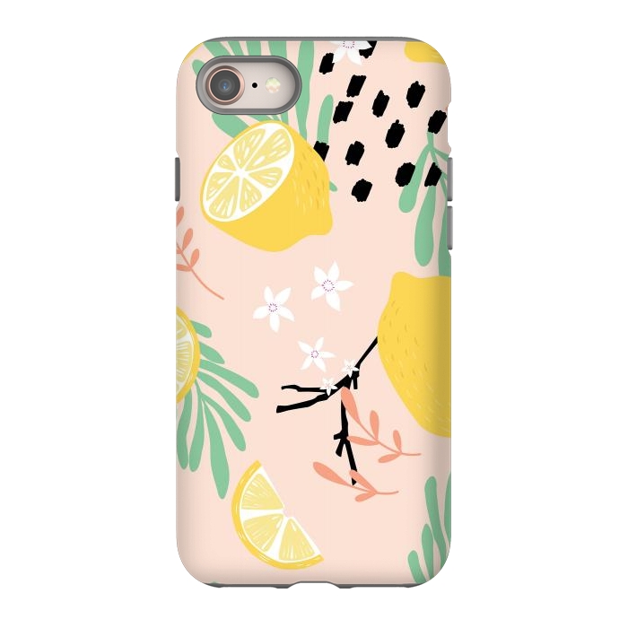 iPhone 8 StrongFit Lemon pattern 03 by Jelena Obradovic
