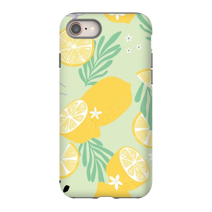 iPhone 8 StrongFit Lemon pattern 04 by Jelena Obradovic