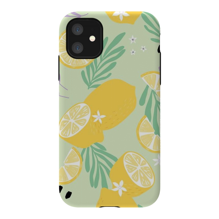 iPhone 11 StrongFit Lemon pattern 04 by Jelena Obradovic