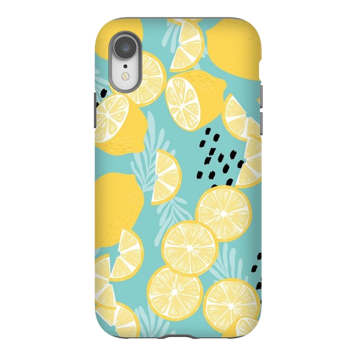 iPhone Xr StrongFit Lemon pattern 06 by Jelena Obradovic