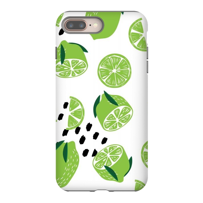 iPhone 7 plus StrongFit Lime pattern 01 by Jelena Obradovic