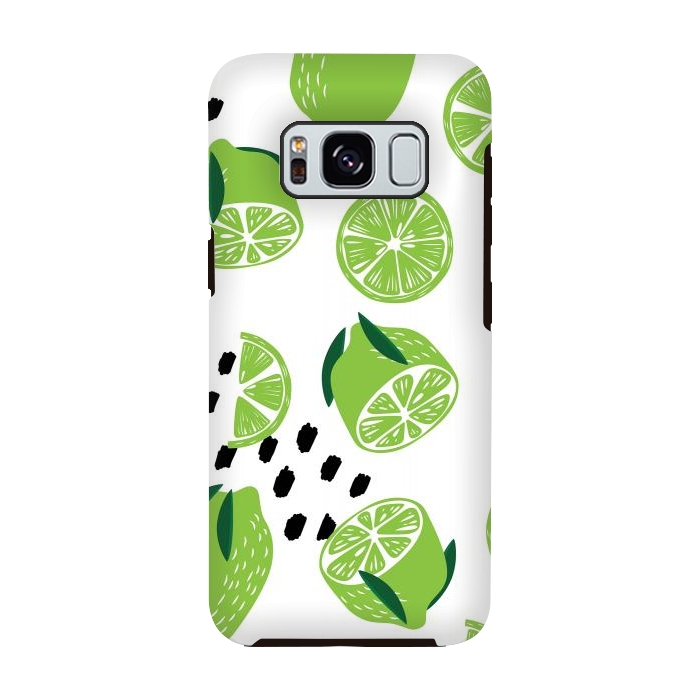 Galaxy S8 StrongFit Lime pattern 01 by Jelena Obradovic