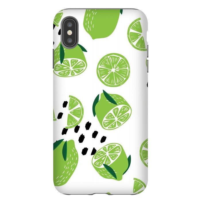 iPhone Xs Max StrongFit Lime pattern 01 by Jelena Obradovic