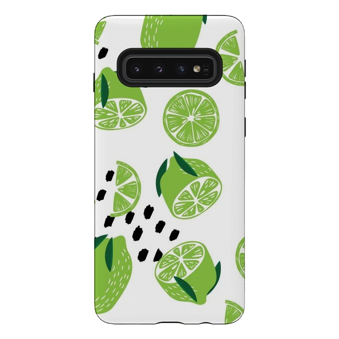 Galaxy S10 StrongFit Lime pattern 01 by Jelena Obradovic