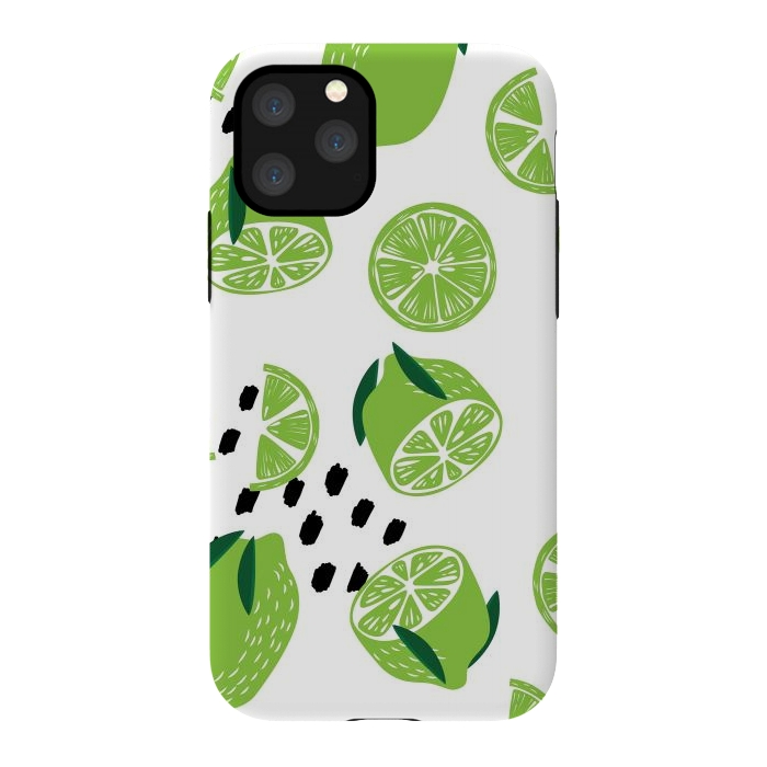 iPhone 11 Pro StrongFit Lime pattern 01 by Jelena Obradovic