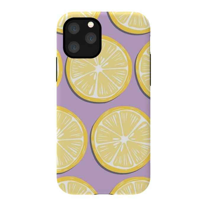iPhone 11 Pro StrongFit Lemon pattern 10 by Jelena Obradovic