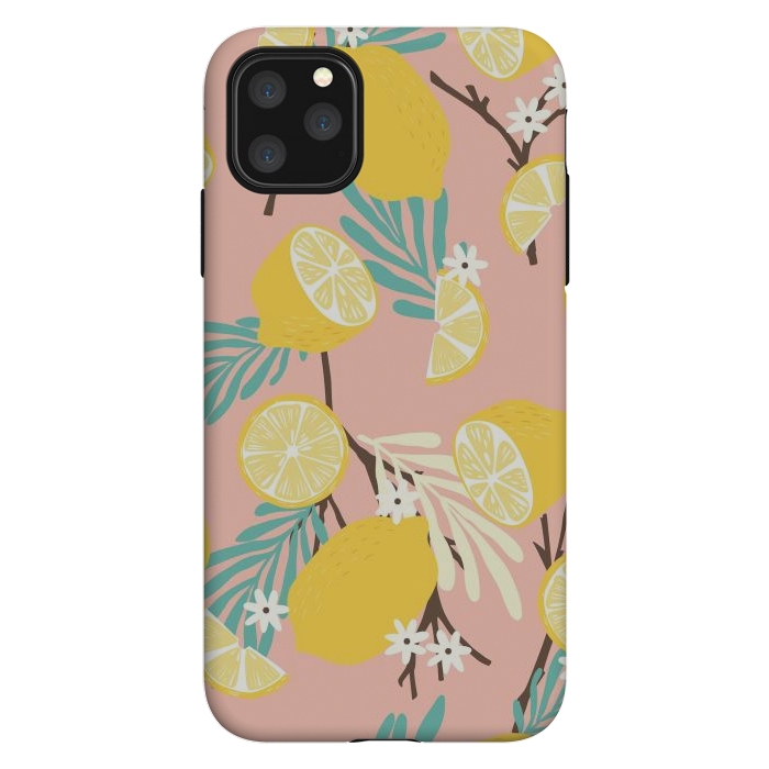 iPhone 11 Pro Max StrongFit Lemon pattern 12 by Jelena Obradovic