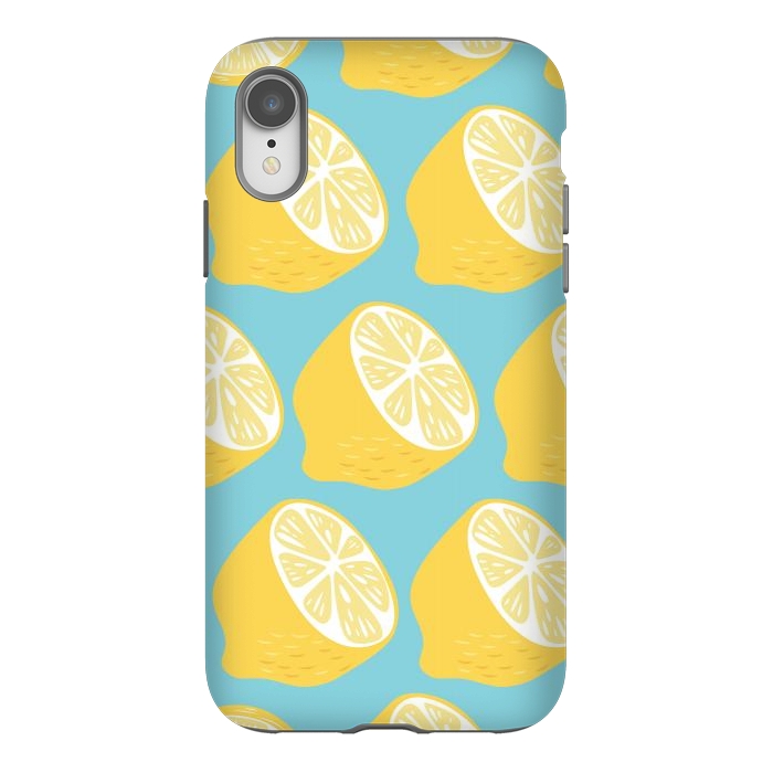 iPhone Xr StrongFit Lemon pattern 13 by Jelena Obradovic
