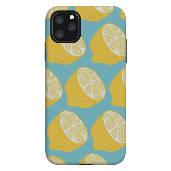 iPhone 11 Pro Max StrongFit Lemon pattern 13 by Jelena Obradovic