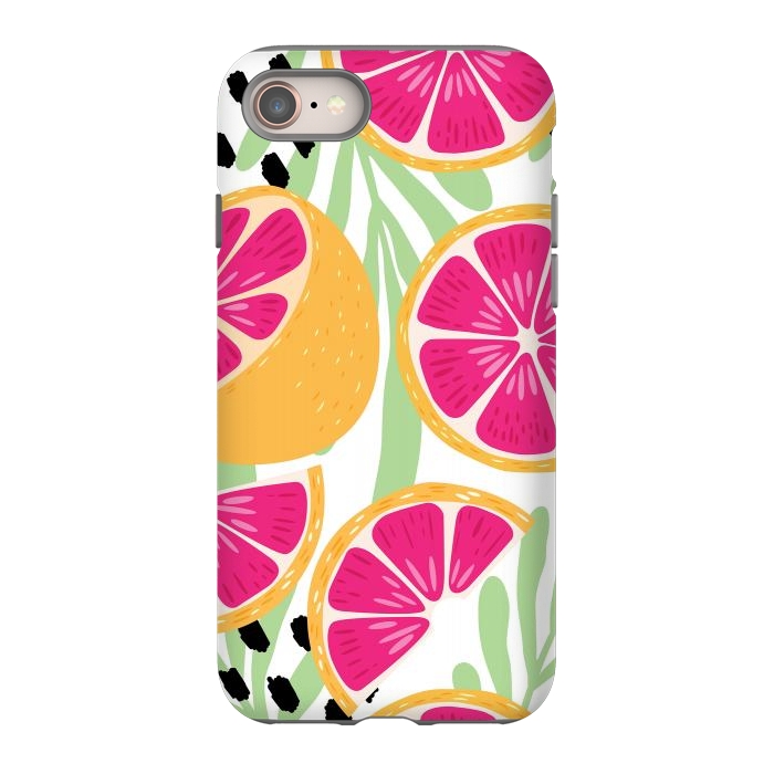 iPhone 8 StrongFit Grapefruit pattern 03 by Jelena Obradovic