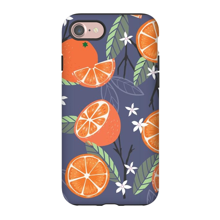 iPhone 7 StrongFit Orange pattern 01 by Jelena Obradovic