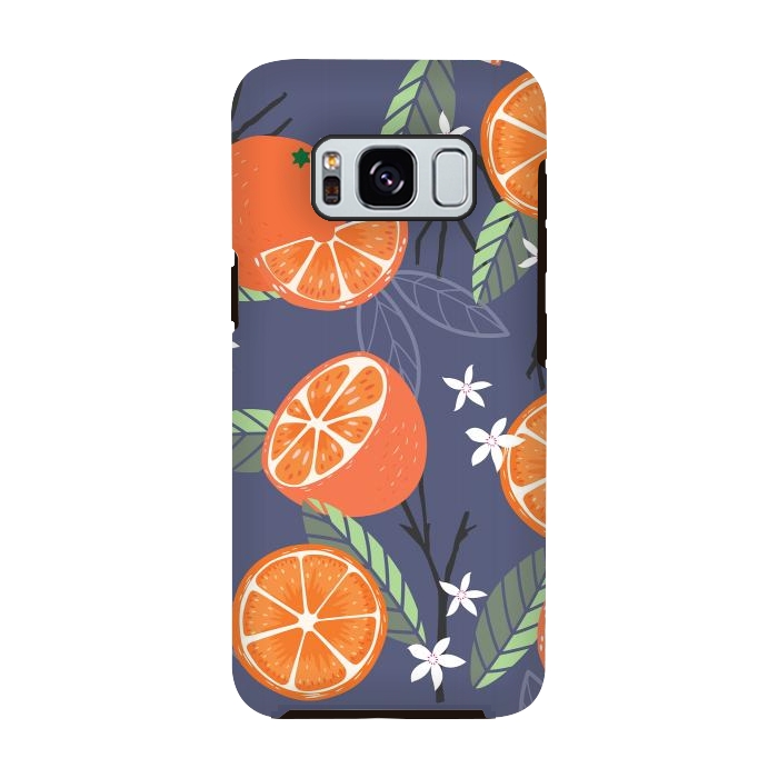 Galaxy S8 StrongFit Orange pattern 01 by Jelena Obradovic
