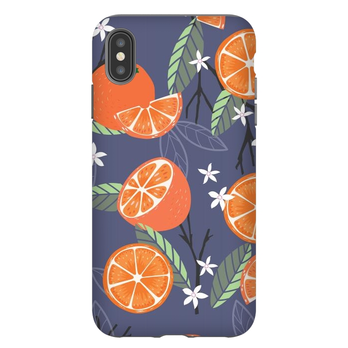 iPhone Xs Max StrongFit Orange pattern 01 by Jelena Obradovic