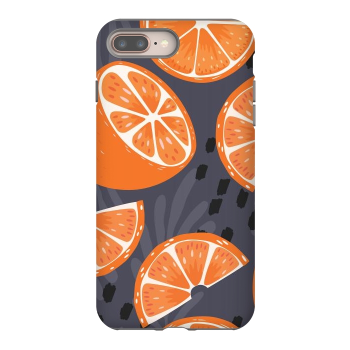 iPhone 7 plus StrongFit Orange pattern 02 by Jelena Obradovic