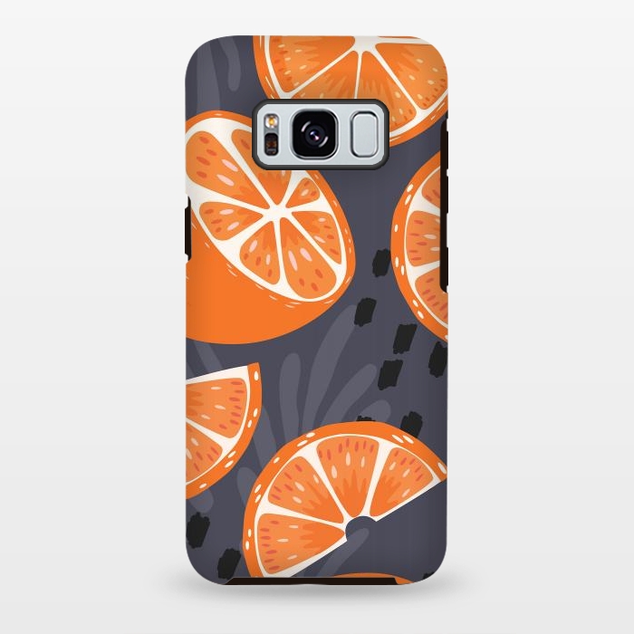 Galaxy S8 plus StrongFit Orange pattern 02 by Jelena Obradovic