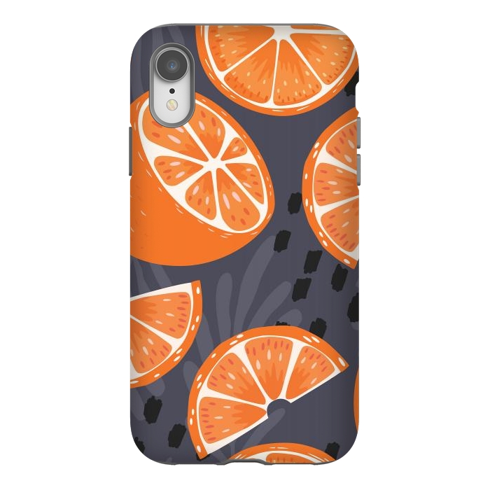 iPhone Xr StrongFit Orange pattern 02 by Jelena Obradovic