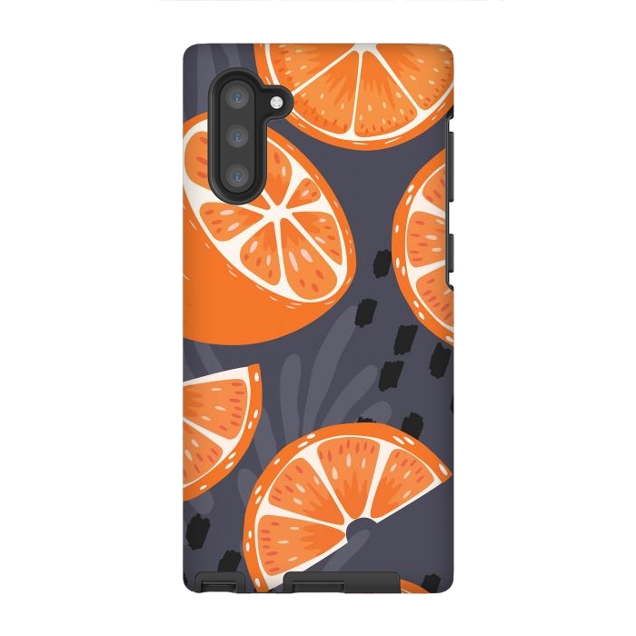Galaxy Note 10 StrongFit Orange pattern 02 by Jelena Obradovic