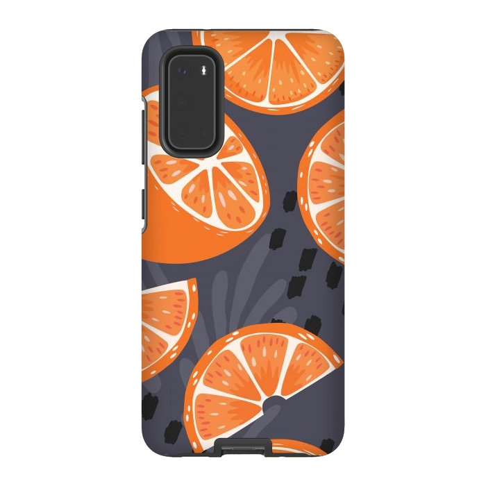 Galaxy S20 StrongFit Orange pattern 02 by Jelena Obradovic