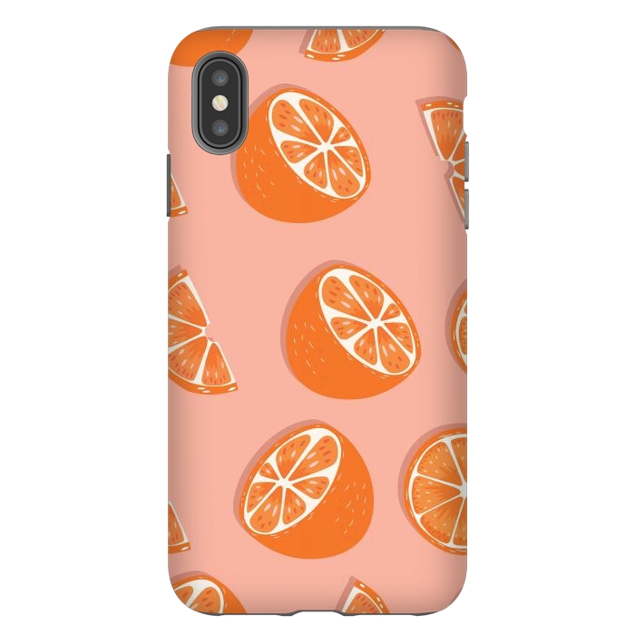 iPhone Xs Max StrongFit Orange pattern 03 by Jelena Obradovic
