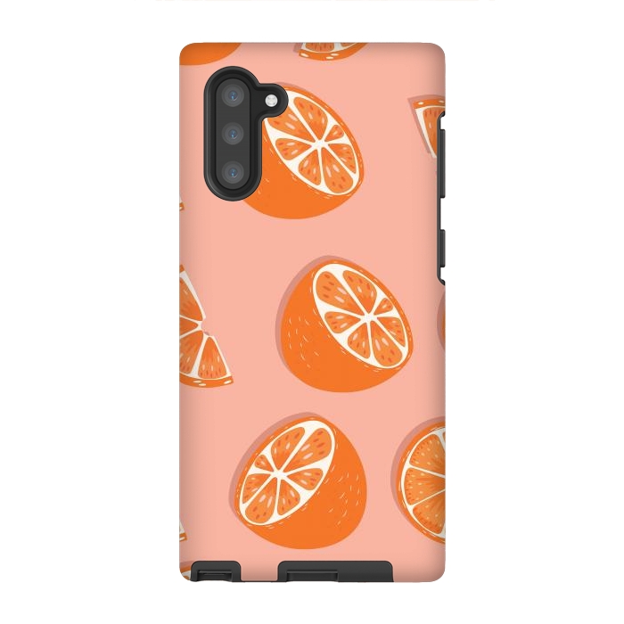 Galaxy Note 10 StrongFit Orange pattern 03 by Jelena Obradovic