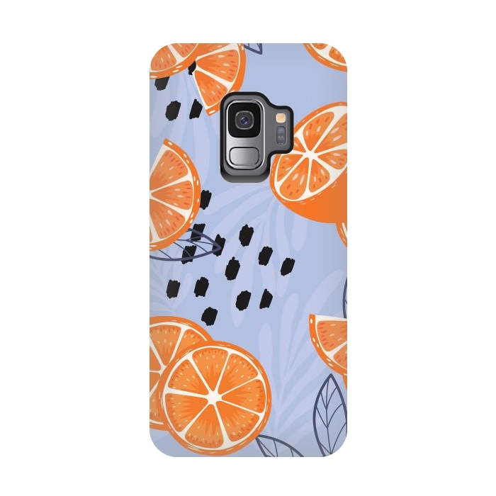 Galaxy S9 StrongFit Orange pattern 04 by Jelena Obradovic