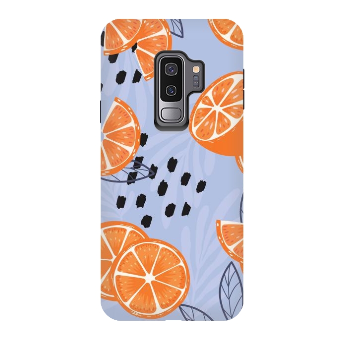 Galaxy S9 plus StrongFit Orange pattern 04 by Jelena Obradovic